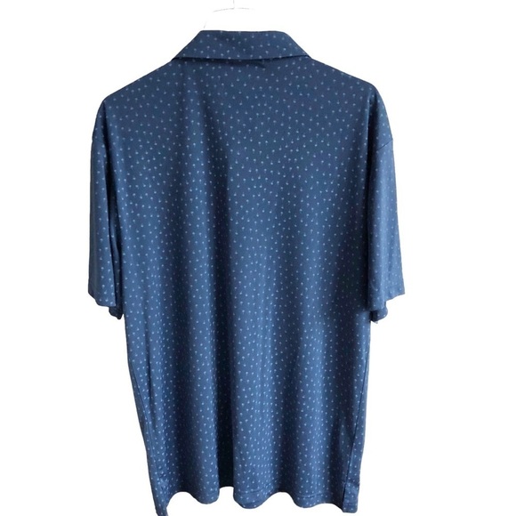 Jack Nicklaus Short Sleeve Polo Shirt Palm Tree Print Eco Choice Large Blue - Picture 2 of 8